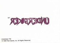 1999 WWF Wrestling Lenticular Action Trading Card Insert Temporary Tattooz WWF13 Undertaker Logo Front