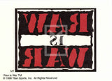1999 WWF Wrestling Lenticular Action Trading Card Insert Temporary Tattooz WWF17 Raw is War Logo Front