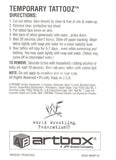 1999 WWF Wrestling Lenticular Action Trading Card Insert Temporary Tattooz WWF18 War Zone Logo Back