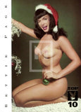 2000 Stellar Collectibles Playboy Centerfolds of the Century Chase Top 10 Gold 5 Bettie Page Trading Card Front