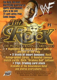 2000 WWF Rock Solid Wrestling The Rock P1 Promo Trading Card Back