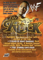 2000 WWF Rock Solid Wrestling The Rock P3 Promo Trading Card Back