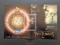 2002 Topps Lord of the Rings The Two Towers Trading Card Dealer Sell Sheet Front