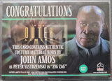 2003 Rittenhouse Archives The Outer Limits From the Archives Costume Trading Card CC2 John Amos as Peter Yastrzemski Back