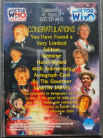 2003 Strictly Ink 40th Anniversary WA13 Martin Jarvis as The Governor Autograph Trading Card Back