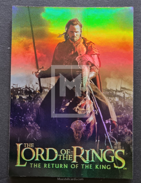 2003 Topps Lord of the Rings The Return of the King Hobby Box Topper Aragon Trading Card 2 of 2 Front