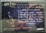 2004 Artbox Harry Potter Prisoner of Azkaban Update Costume Card Harry Potter Gryffindor Quidditch Robe Trading Card Back 1209/2173