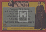 2004 Topps Star Wars Heritage P3 Promo Trading Card Back