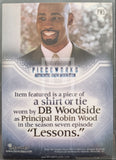 2005 Inkworks Buffy Men of Sunnydale PW5 Pieceworks DB Woodside as Principal Robin Wood Trading Card Back