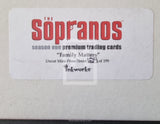 2005 Inkworks The Sopranos Insert Uncut Trading Card Sheet Family Matters Number