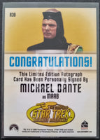 2005 Star Trek Original Series Art and Images Animated Autograph Trading Card A38 Michael Dante Maab Back