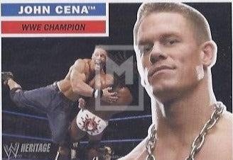 2005 Topps WWE Heritage John Cena Promo Trading Card Front