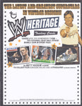 2005 Topps WWE Heritage Promo Sell Sheet Trading Card 1 Pager