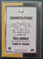 2006 Star Trek Original Series 40th Anniversary Autograph Trading Card A108 Dick Durock as Elasian Guard Back