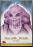 2006 Topps Star Wars Evolution Update Autograph Trading Card Zach Jensen as Kit Fisto Back