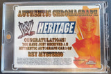 2006 Topps WWE Wrestling Authentic Chromograph Rey Mysterio Jr Autograph Trading Card Back