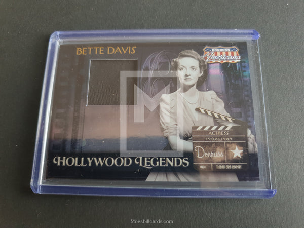 2007 Donruss Americana Bette Davis Hollywood Legends Materials Trading Card Front