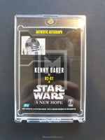 2007 Topps Star Wars 30th Anniversary Kenny Baker R2D2 Autograph Trading Card Back
