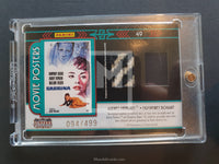 2011 Panini Americana Movie Poster Materials Hepburn Bogart Dual Trading Card Back