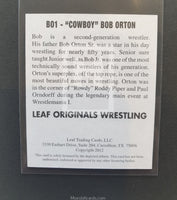 2012 Leaf Wrestling Cowboy Bob Orton BO1 Autograph Trading Card Back