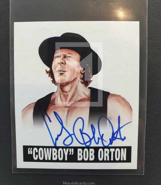 2012 Leaf Wrestling Cowboy Bob Orton BO1 Autograph Trading Card Front