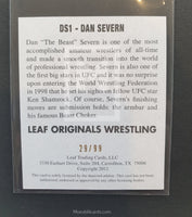 2012 Leaf Wrestling Dan Severn DS1 Yellow Parallel Autograph Trading Card Back