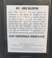 2012 Leaf Wrestling Greg Valentine GV1 Autograph Trading Card Back