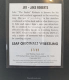 2012 Leaf Wrestling Jake The Snake JR1 Yellow Parallel Autograph Trading Card Back