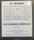 2012 Leaf Wrestling Jim The Anvil Neidhart JN1 Autograph Blue Parallel Trading Card Back