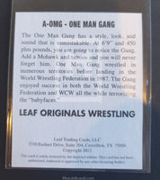2012 Leaf Wrestling One Man Gang A-OMG Alternative Autograph Trading Card Back