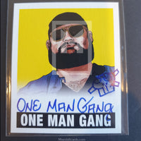2012 Leaf Wrestling One Man Gang A-OMG Alternative Autograph Yellow Parallel Trading Card Front