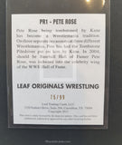 2012 Leaf Wrestling Pete Rose PR1 Yellow Parallel Autograph Trading Card Back