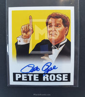 2012 Leaf Wrestling Pete Rose PR1 Yellow Parallel Autograph Trading Card Front