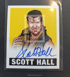 2012 Leaf Wrestling Scott Hall A-SH1 Yellow Alternative Parallel Autograph Trading Card Front