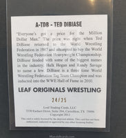 2012 Leaf Wrestling Ted Dibiase A-TDB Yellow Alternative Parallel Autograph Trading Card Back