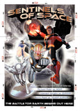 2012 Marvel Bronze Age Trading Card Dual Sided Poster Puzzle Set Legion of Monsters Sentinels of Space Back