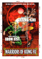 2012 Marvel Bronze Age Trading Card Dual Sided Poster Puzzle Set Warriors of Kung-Fu Hero for Hire Back