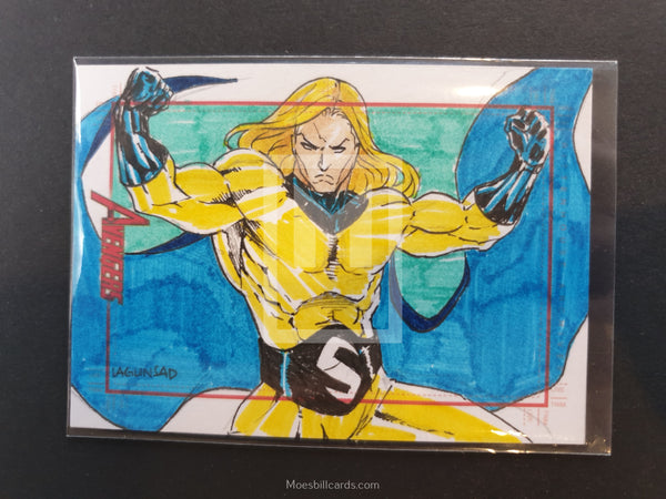2013 Marvel Greatest Battles SketchaFEX Sketch Artist Trading Card Front