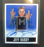 2014 Leaf Wrestling Jeff Hardy JH1 Autograph Blue Parallel Trading Card Front