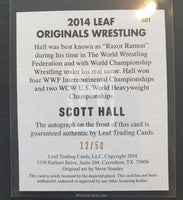 2014 Leaf Wrestling Scott Hall SH1 Autograph Yellow Parallel Trading Card Back