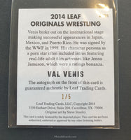 2014 Leaf Wrestling Val Venis A-VV1 Autograph Red Parallel Trading Card Back
