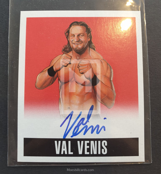 2014 Leaf Wrestling Val Venis A-VV1 Autograph Red Parallel Trading Card Front