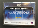 2015 Doctor Who Nyssa Trading Card Patch Back