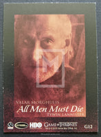2015 Game of Thrones Insert Trading Card Valar Morghulis G12 Tywin Lannister Back