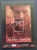 2015 Game of Thrones Insert Trading Card Valar Morghulis G20 Ser Jorah Mormont Back