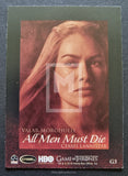 2015 Game of Thrones Insert Trading Card Valar Morghulis G3 Cersei Lannister Back