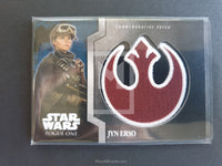 2016 Topps Star Wars Mission Briefing Rogue One Trading Card Patch 1 Jyn Erso Front