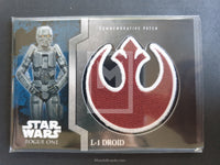 2016 Topps Star Wars Mission Briefing Rogue One Trading Card Patch 3 L-1 Driod Front