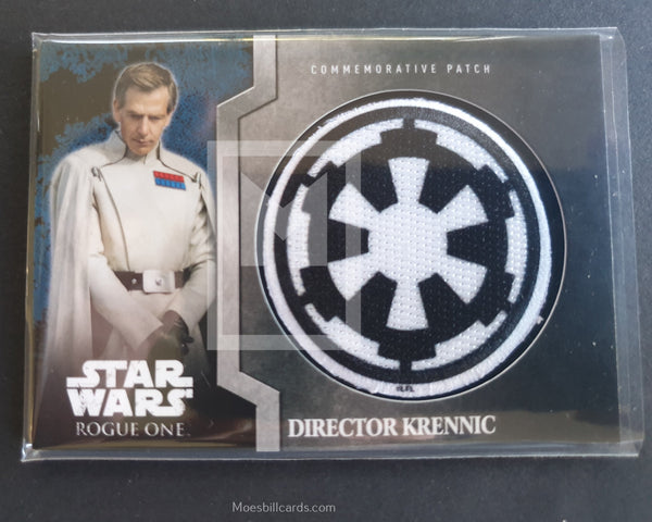 2016 Topps Star Wars Mission Briefing Rogue One Trading Card Patch 8 Director Krennic Front