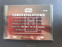 2016 Topps Star Wars The Force Awakens Series 1 Galactic Medallion M30 R2D2 Trading Card Back